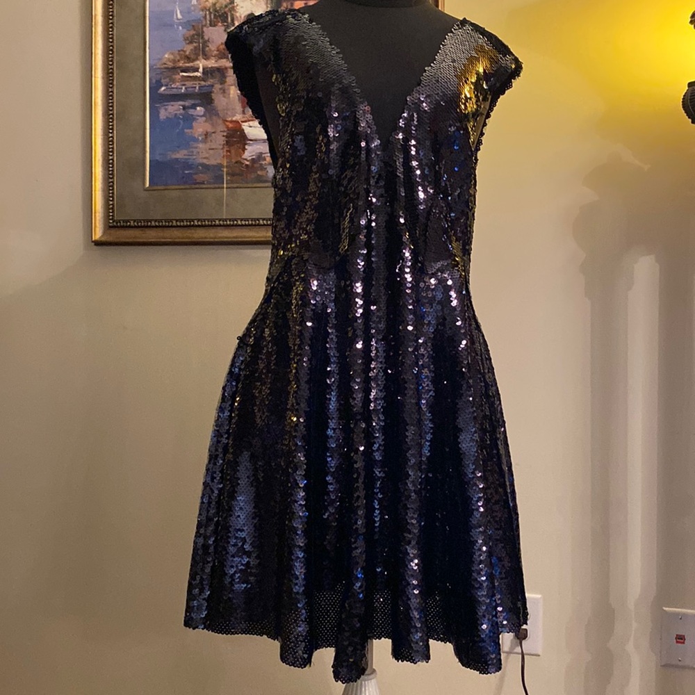New Free People Black Cocktail Mini Dress